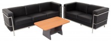 Space Reception Lounge Setting. Black PU Vinyl Only